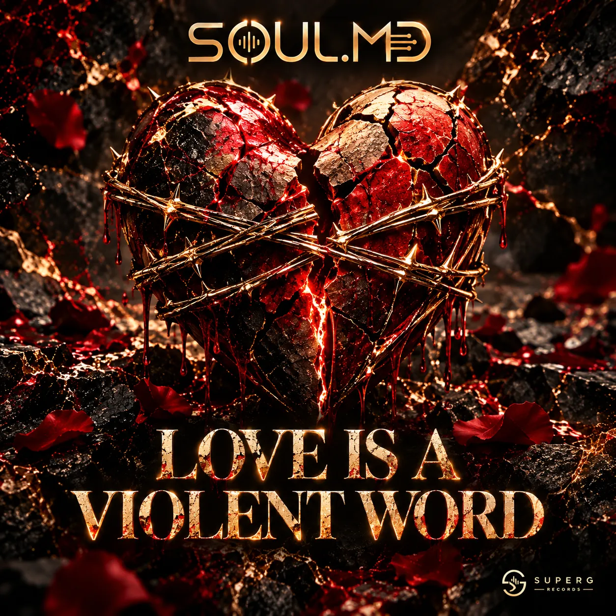 Love Is A Violent Word single artwork by SOUL.MD